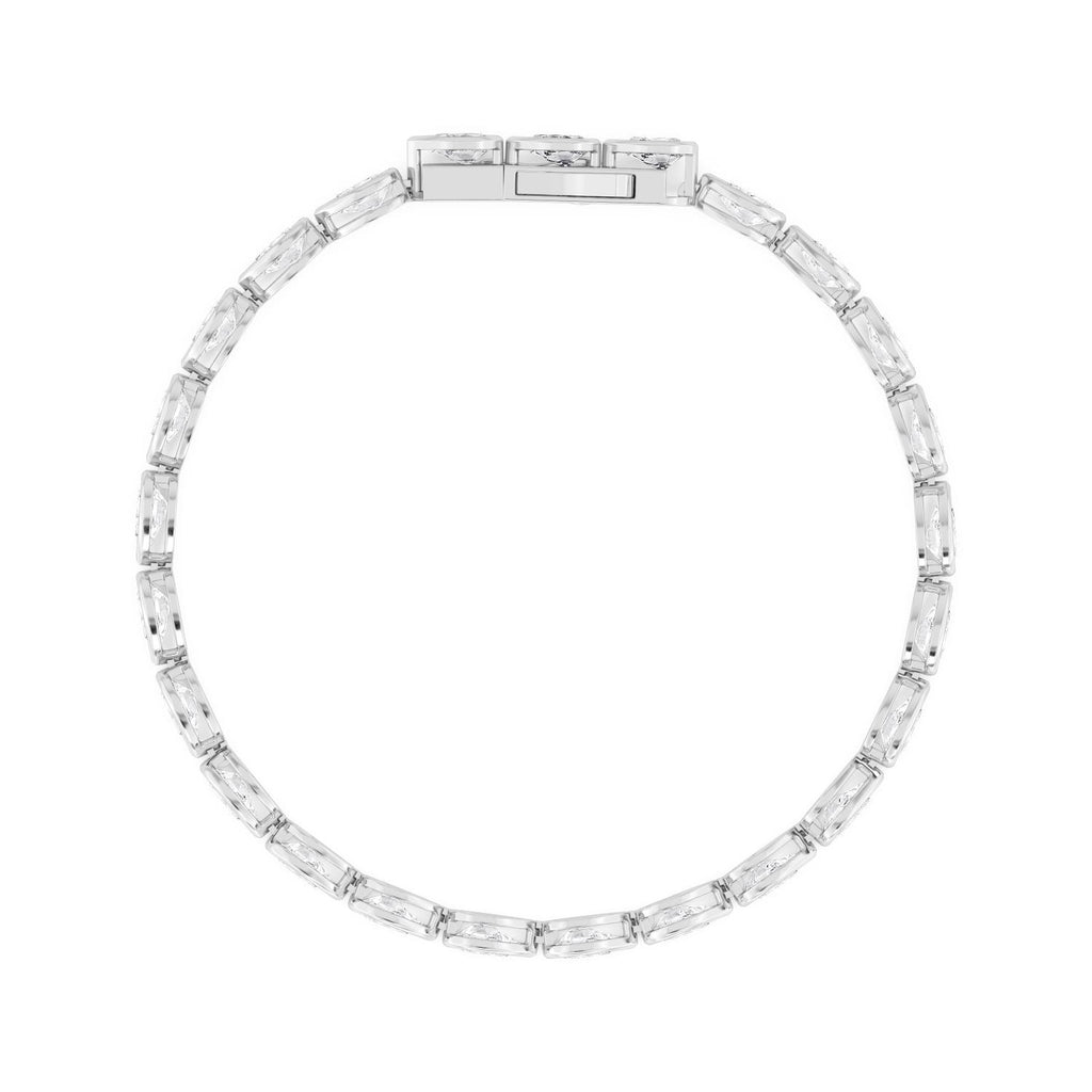 Signature Pear Bezel Tennis Bracelet - white gold product image 3