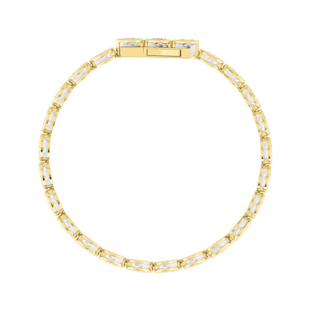 Signature Pear Bezel Tennis Bracelet - yellow gold product image 3