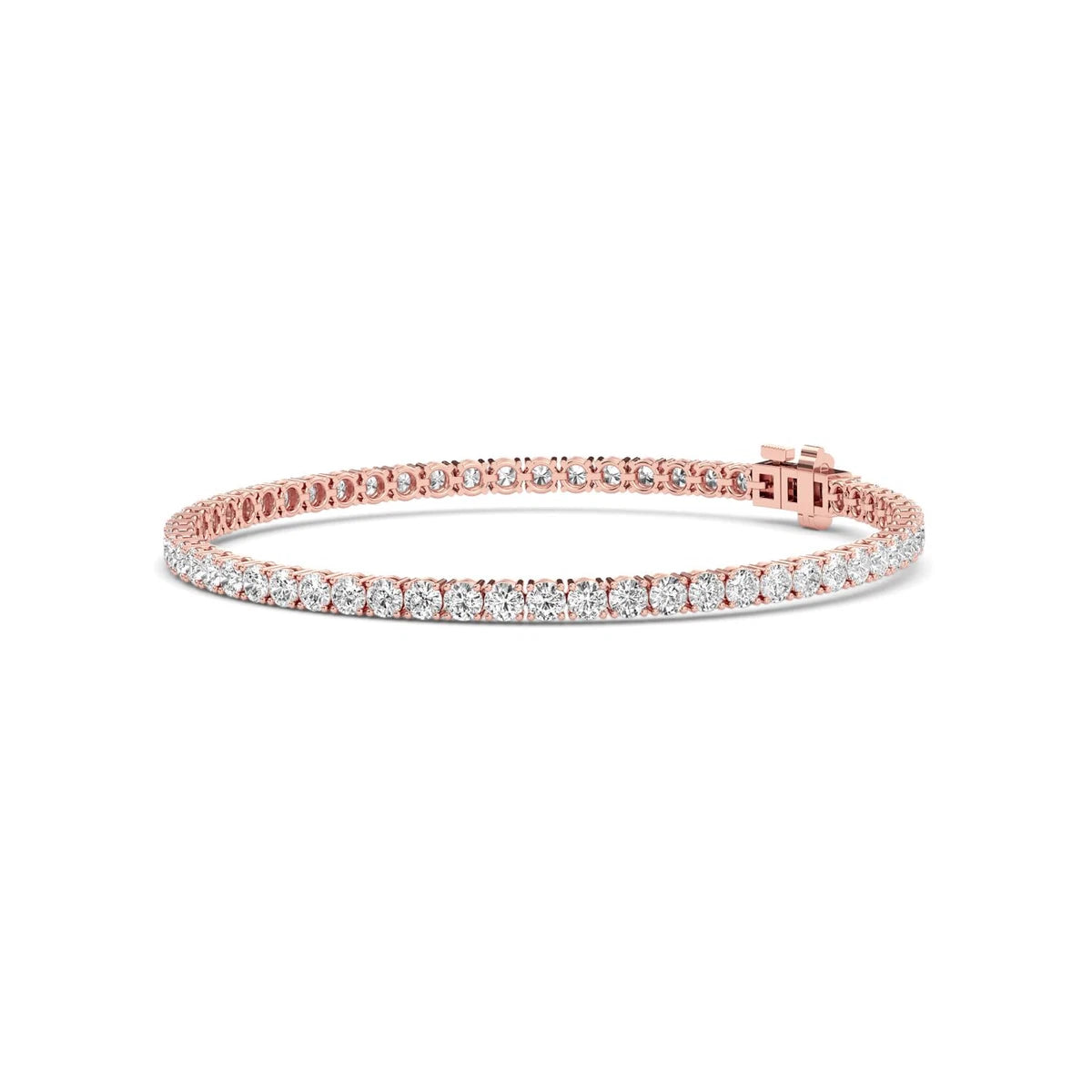 Classic Tennis Bracelet - rose gold - detail view - SJBR20464-R-4
