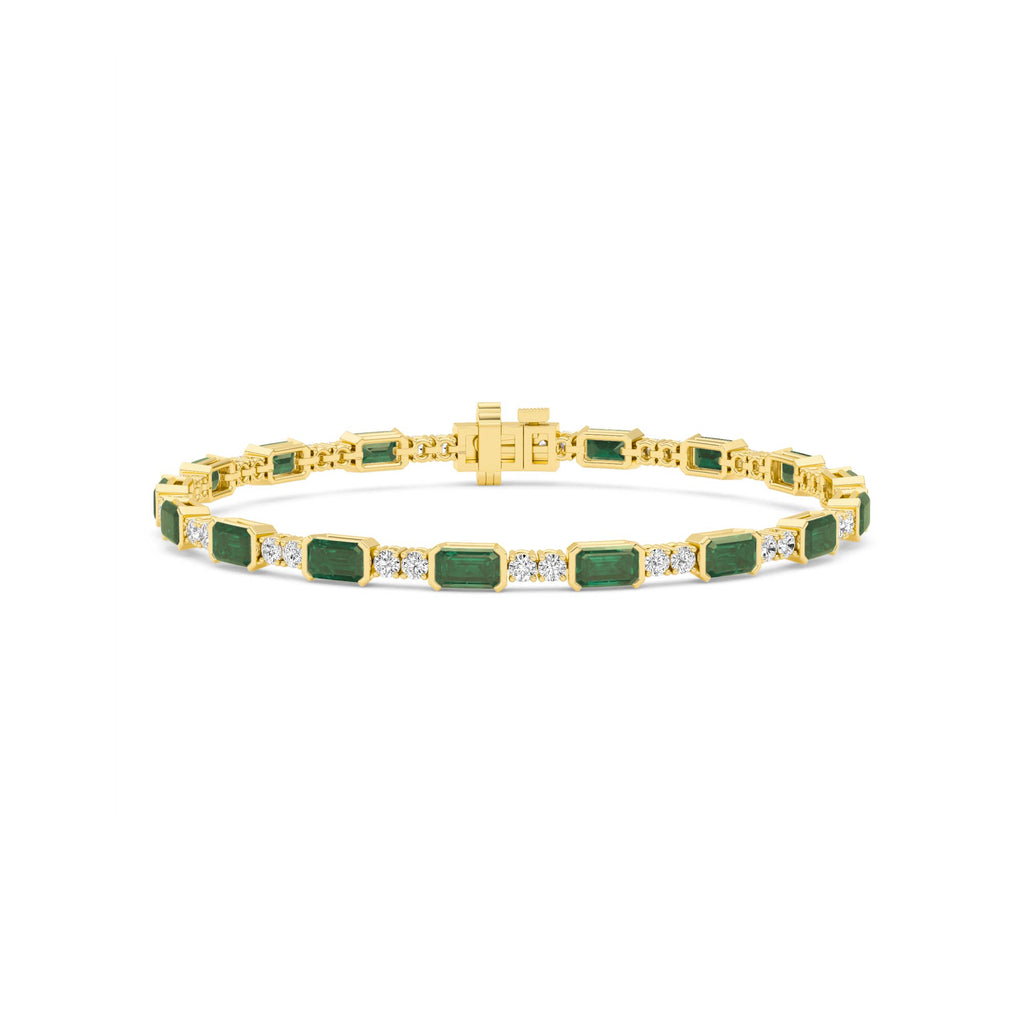Signature Emerald Bezel Tennis Bracelet