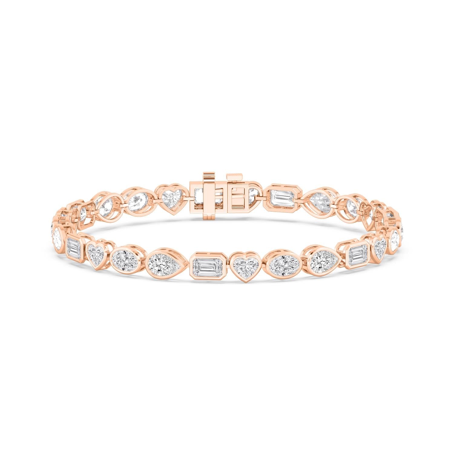 Lumiere Mixed Diamond Bracelet in 9K Rose Gold - product image 3