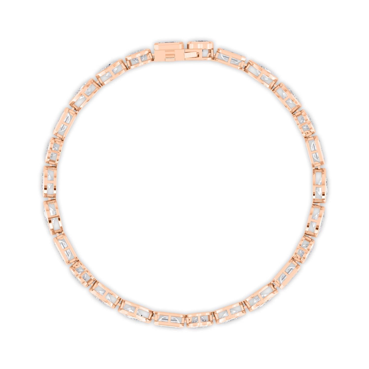 Lumiere Mixed Diamond Bracelet - rose gold product image 3