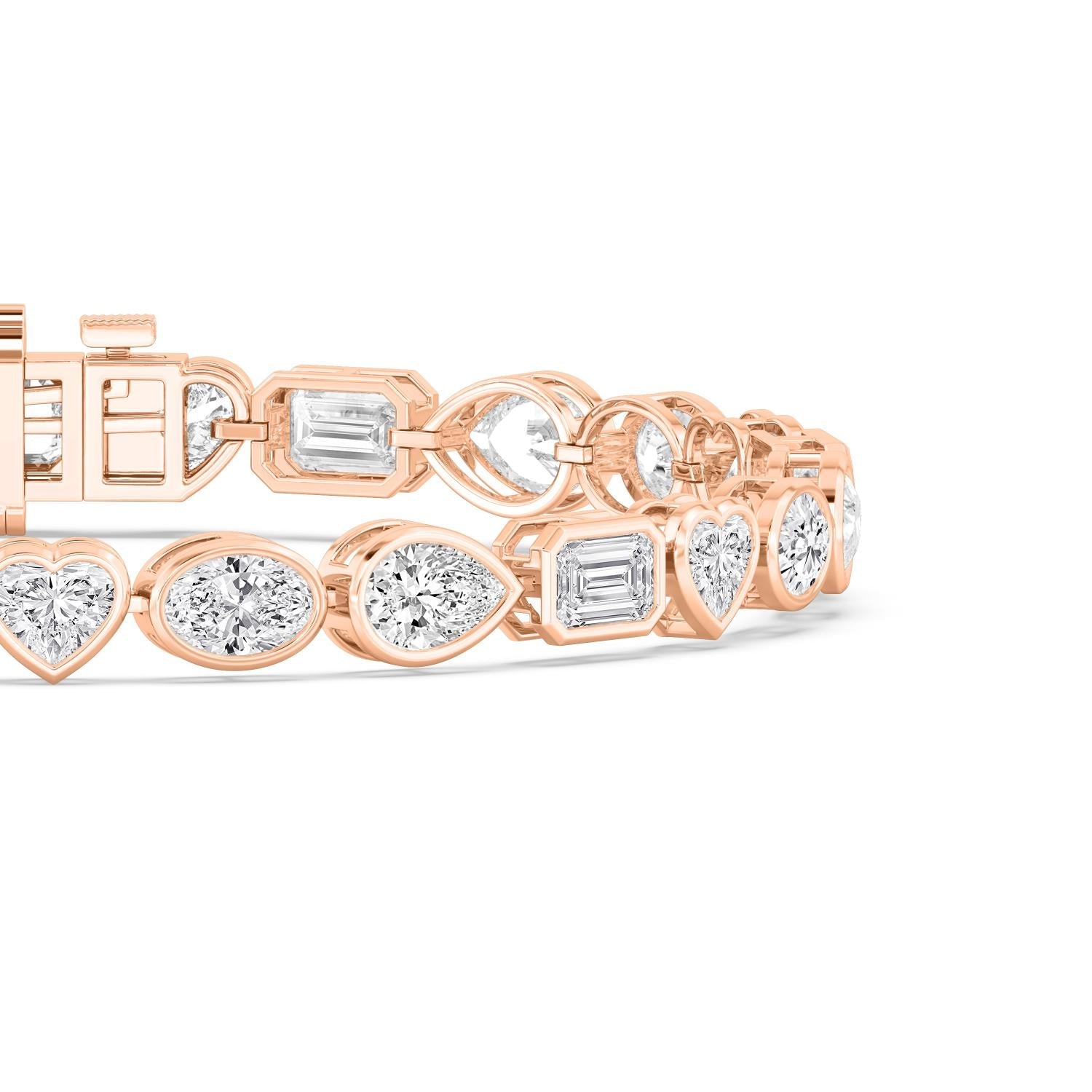 Lumiere Mixed Diamond Bracelet - rose gold product image 4