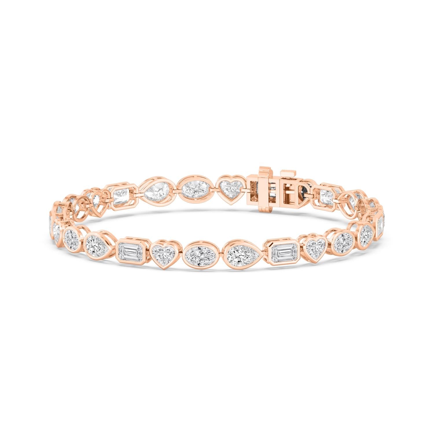 Lumiere Mixed Diamond Bracelet - rose gold product image 5