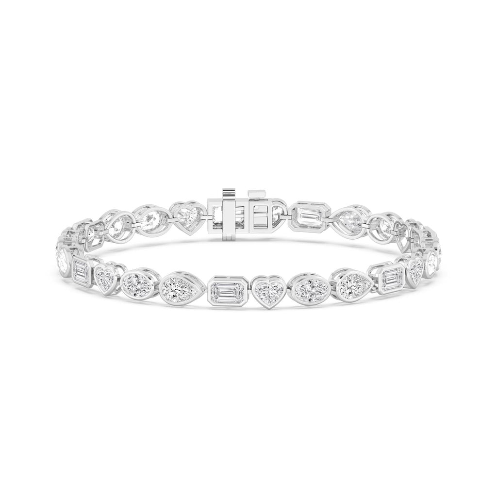 Lumiere Mixed Diamond Bracelet in 9K White Gold - product image 2