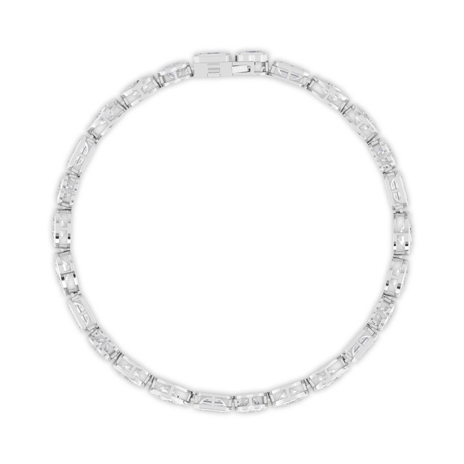 Lumiere Mixed Diamond Bracelet - white gold product image 3