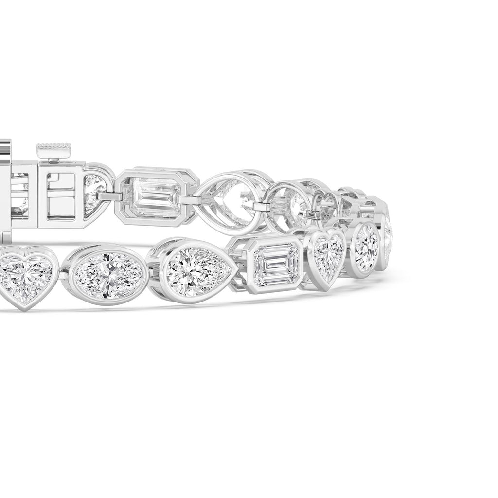 Lumiere Mixed Diamond Bracelet - white gold product image 4