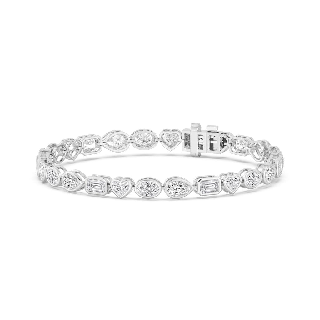 Lumiere Mixed Diamond Bracelet - white gold product image 5