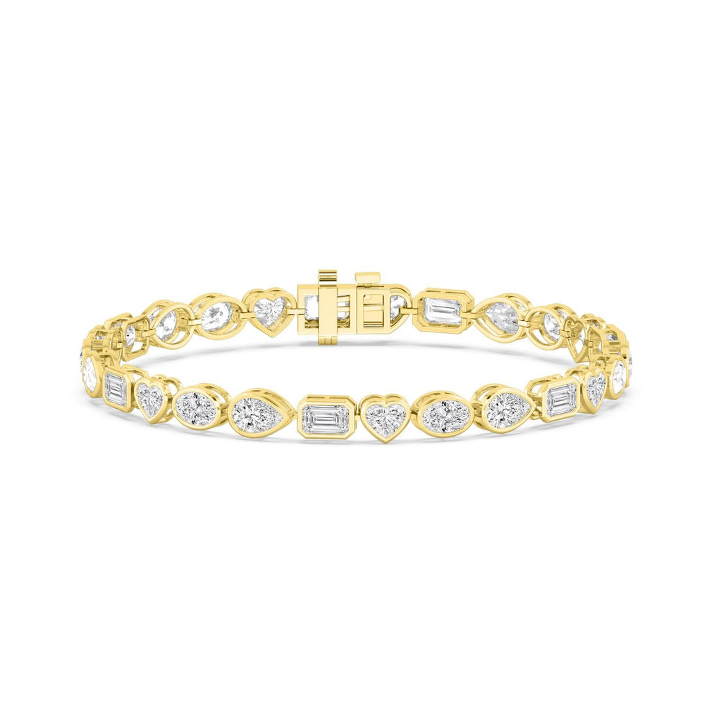 Lumiere Mixed Diamond Bracelet in 9K Yellow Gold - product image 1