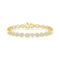Lumiere Mixed Diamond Bracelet in 9K Yellow Gold - product image 1