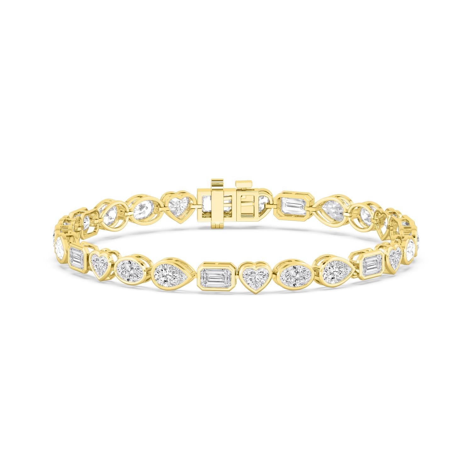 Lumiere Mixed Diamond Bracelet in 9K Yellow Gold - product image 1