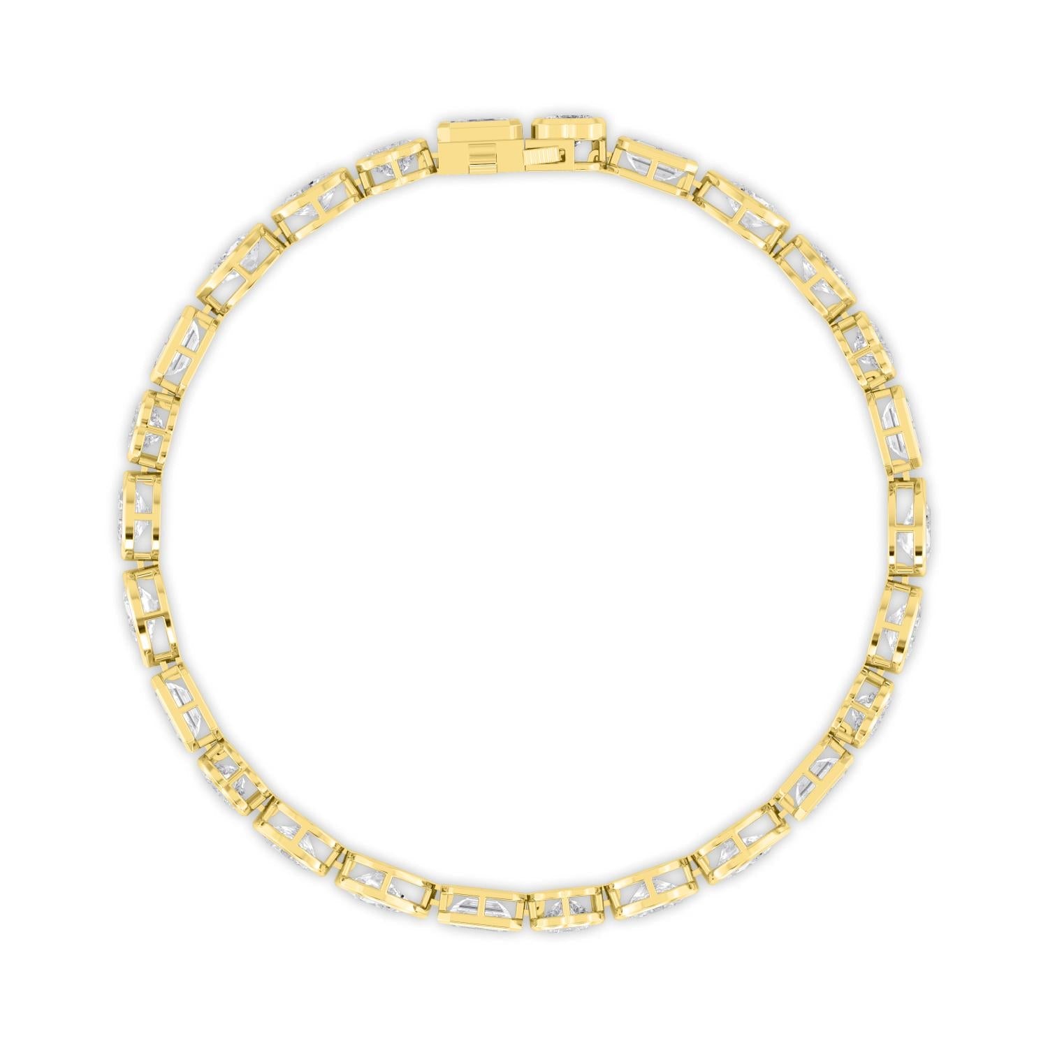 Lumiere Mixed Diamond Bracelet - yellow gold product image 3