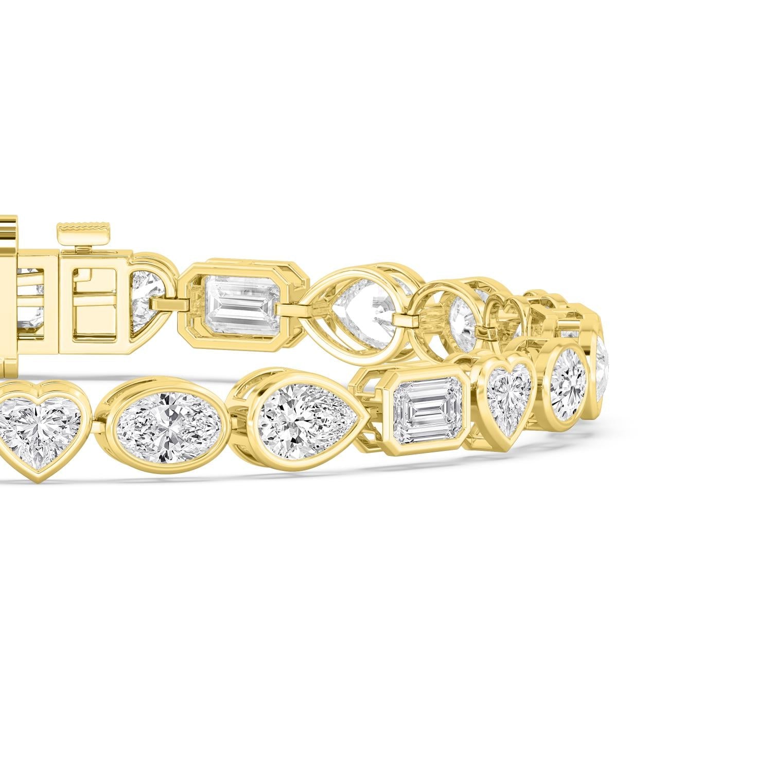 Lumiere Mixed Diamond Bracelet - yellow gold product image 4
