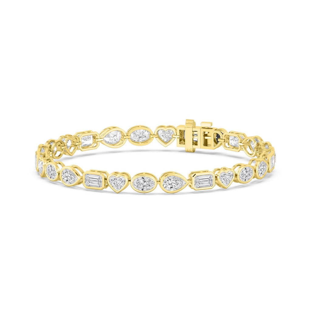 Lumiere Mixed Diamond Bracelet - yellow gold product image 5