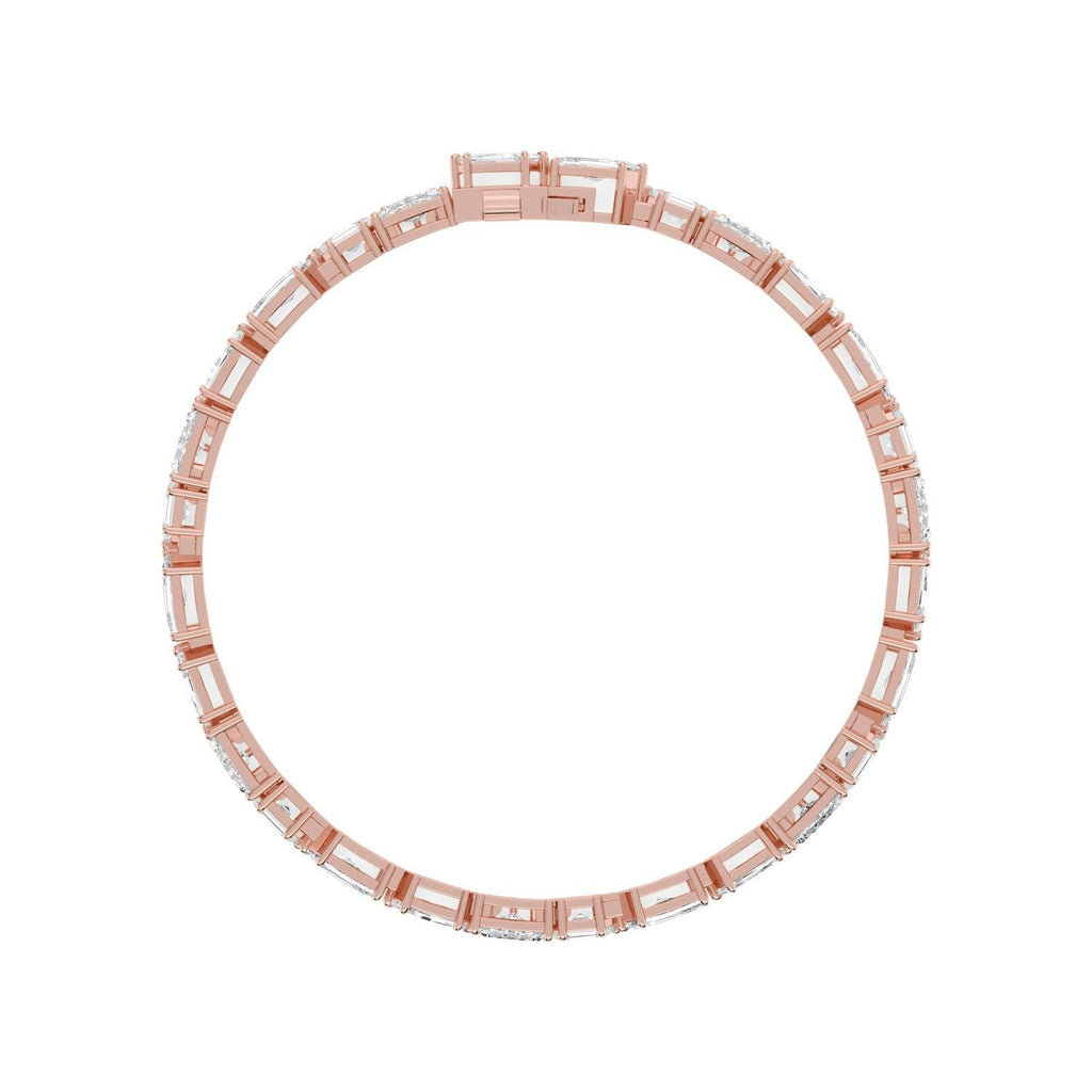 7.16ct Lab Diamond Bracelet in 9ct Gold - rose gold product image 4