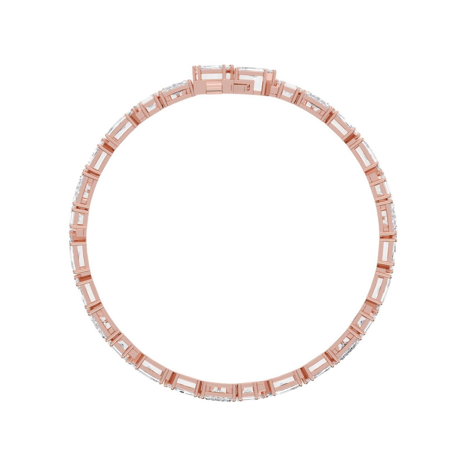 7.16ct Lab Diamond Bracelet in 9ct Gold - rose gold product image 4