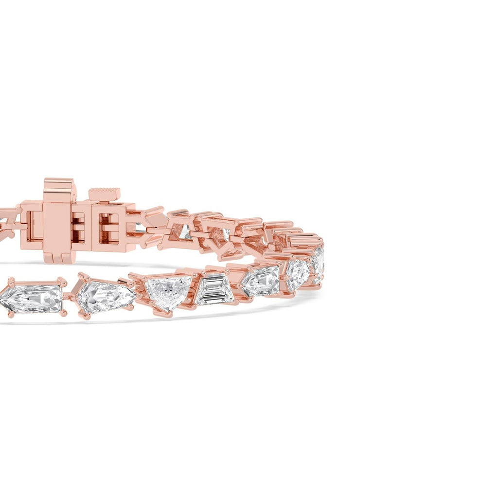 7.16ct Lab Diamond Bracelet in 9ct Gold - rose gold product image 5