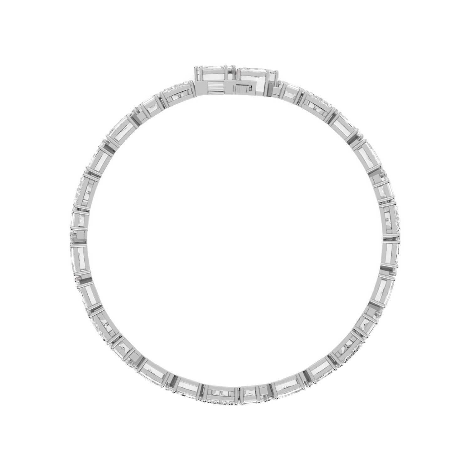 7.16ct Lab Diamond Bracelet in 9ct Gold - white gold product image 4