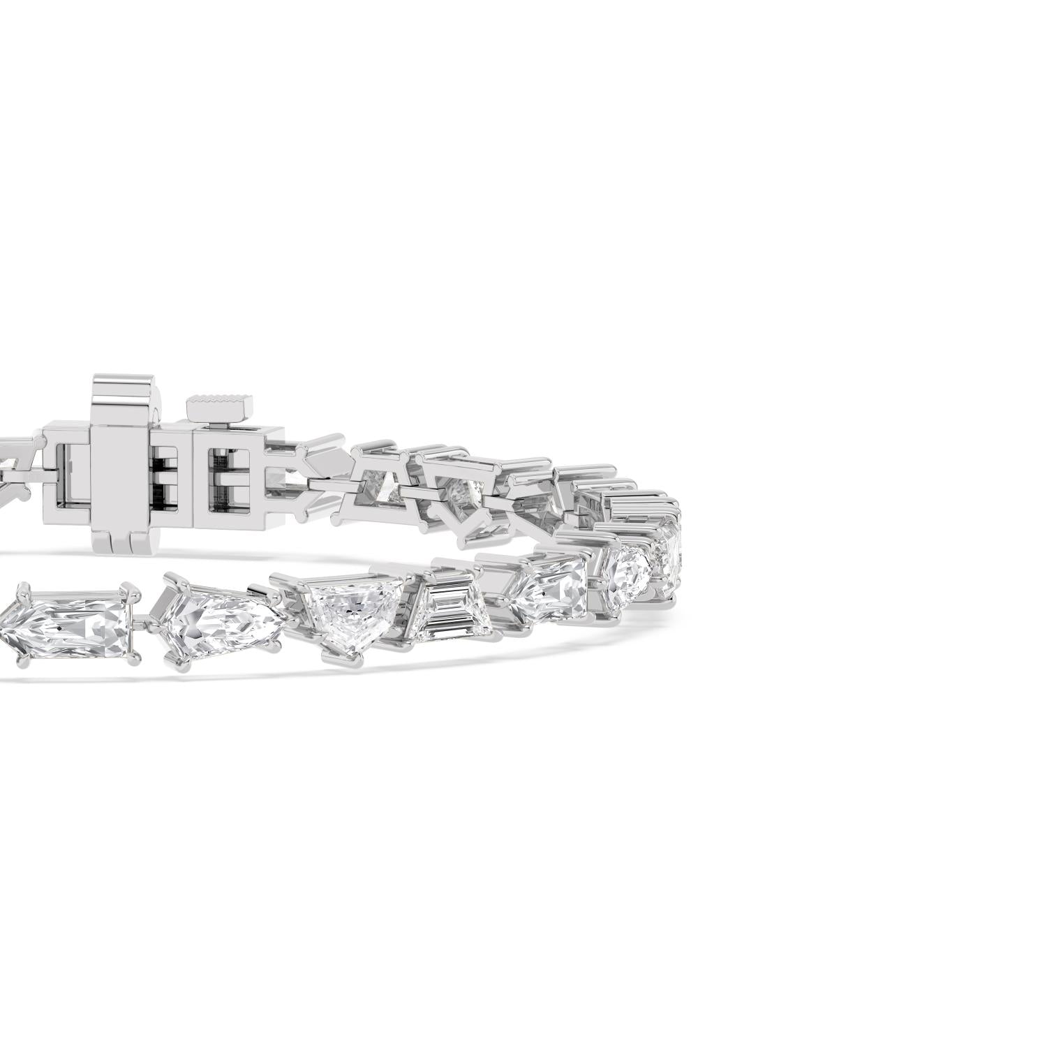 7.16ct Lab Diamond Bracelet in 9ct Gold - white gold product image 5
