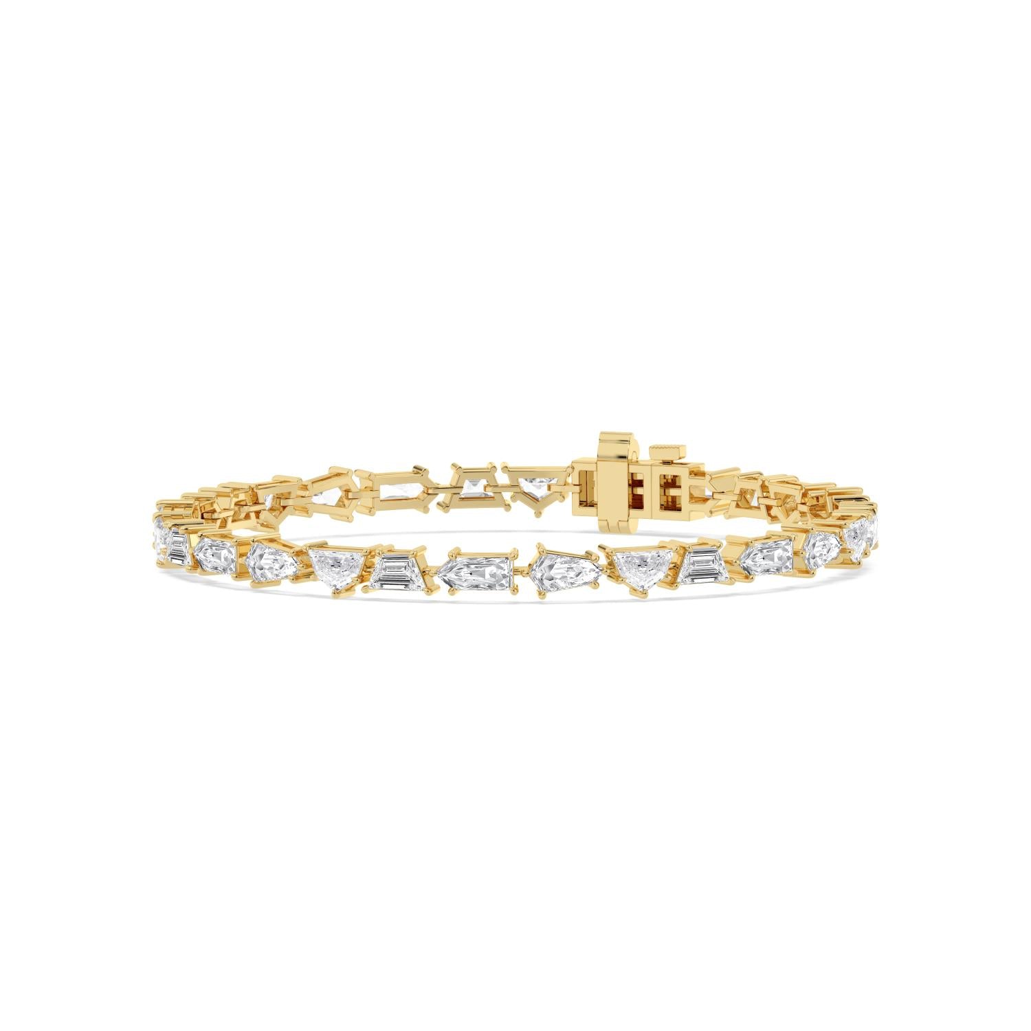 7.16ct Lab Diamond Bracelet in 9ct Gold - yellow gold product image 3