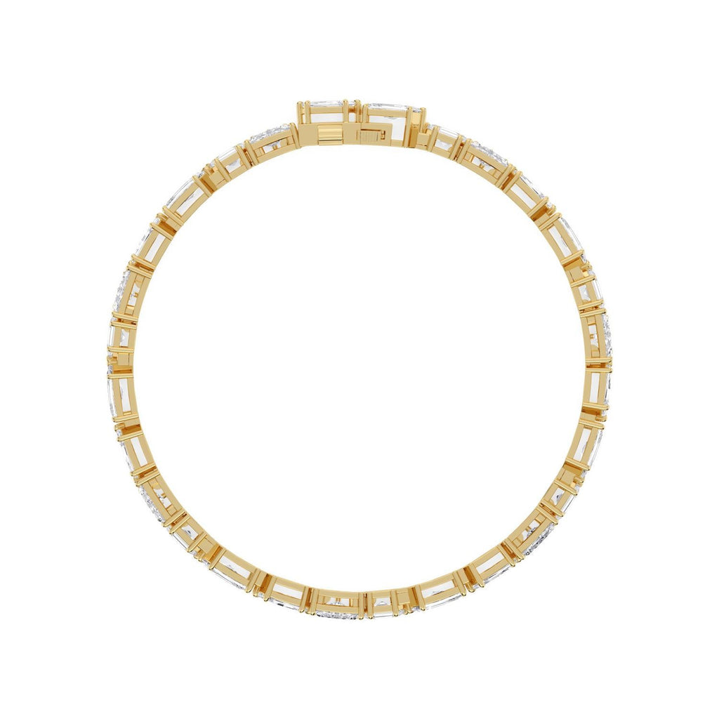 7.16ct Lab Diamond Bracelet in 9ct Gold - yellow gold product image 4