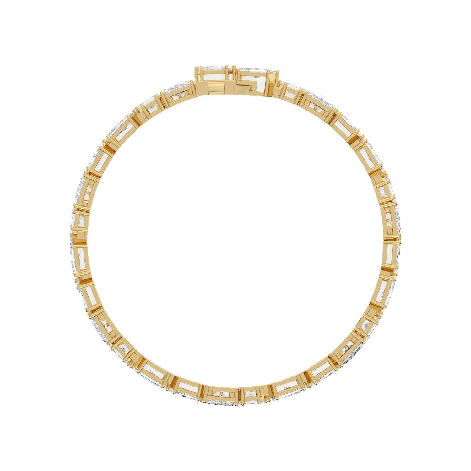 7.16ct Lab Diamond Bracelet in 9ct Gold - yellow gold product image 4