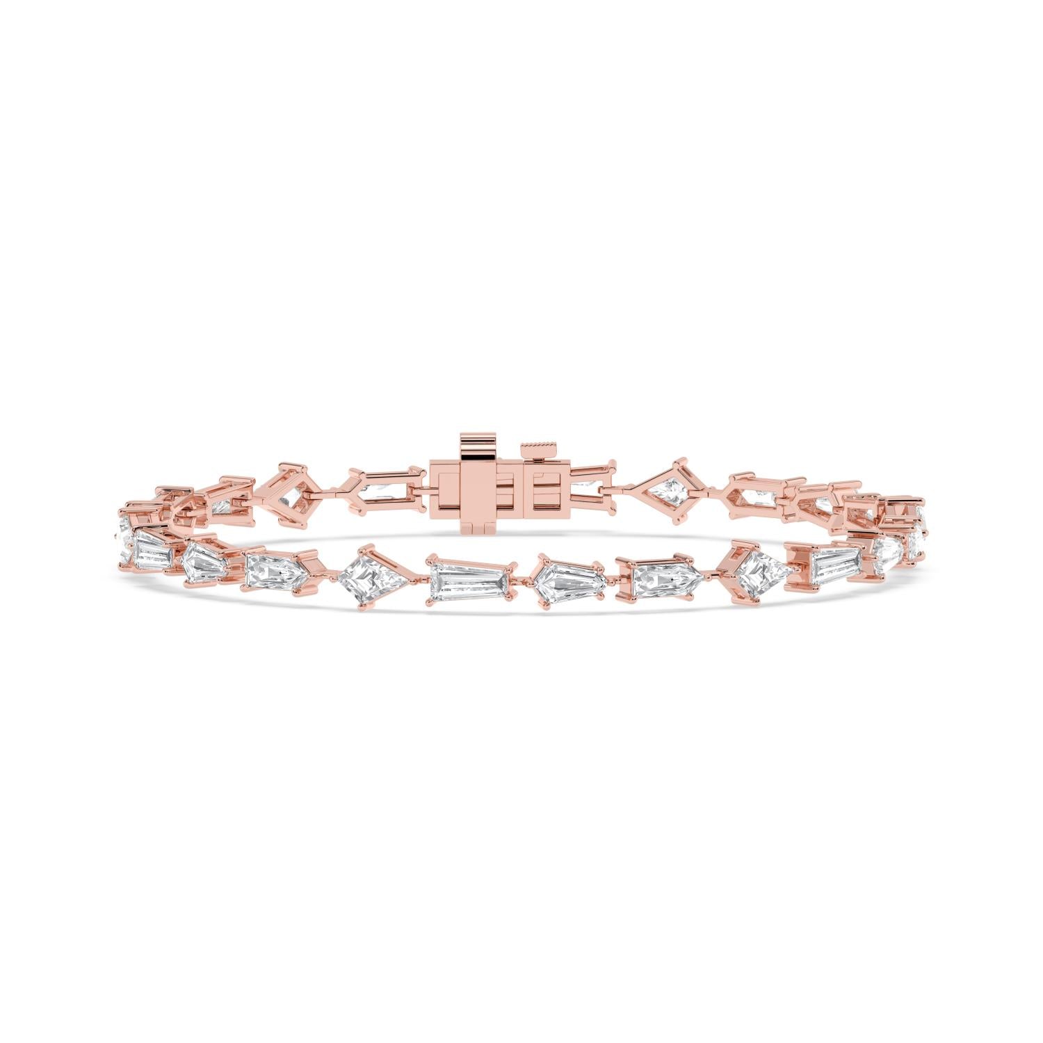6.32ct Lab Diamond Bracelet in 9ct Gold - rose gold product image 1