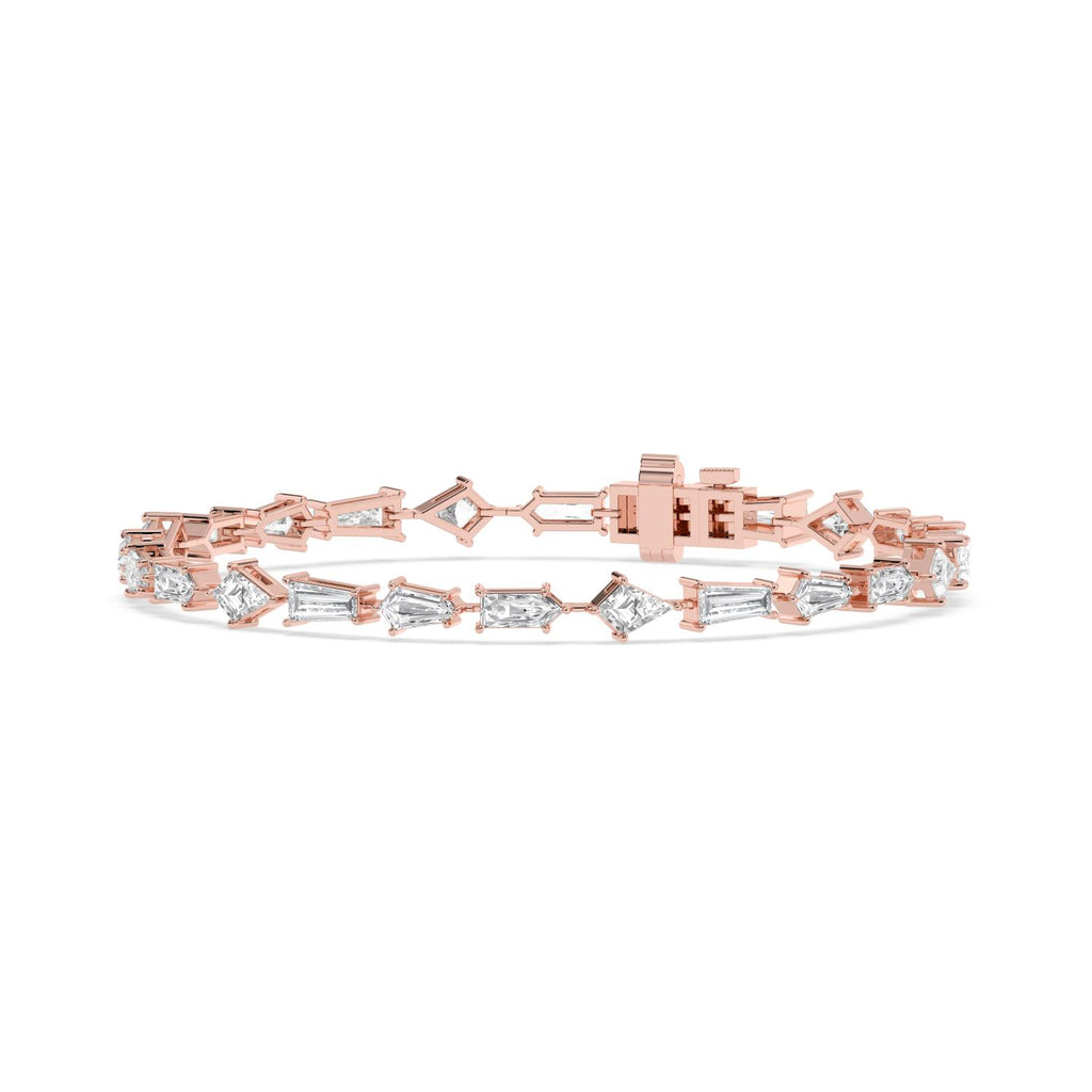 6.32ct Lab Diamond Bracelet in 9ct Gold - rose gold product image 3
