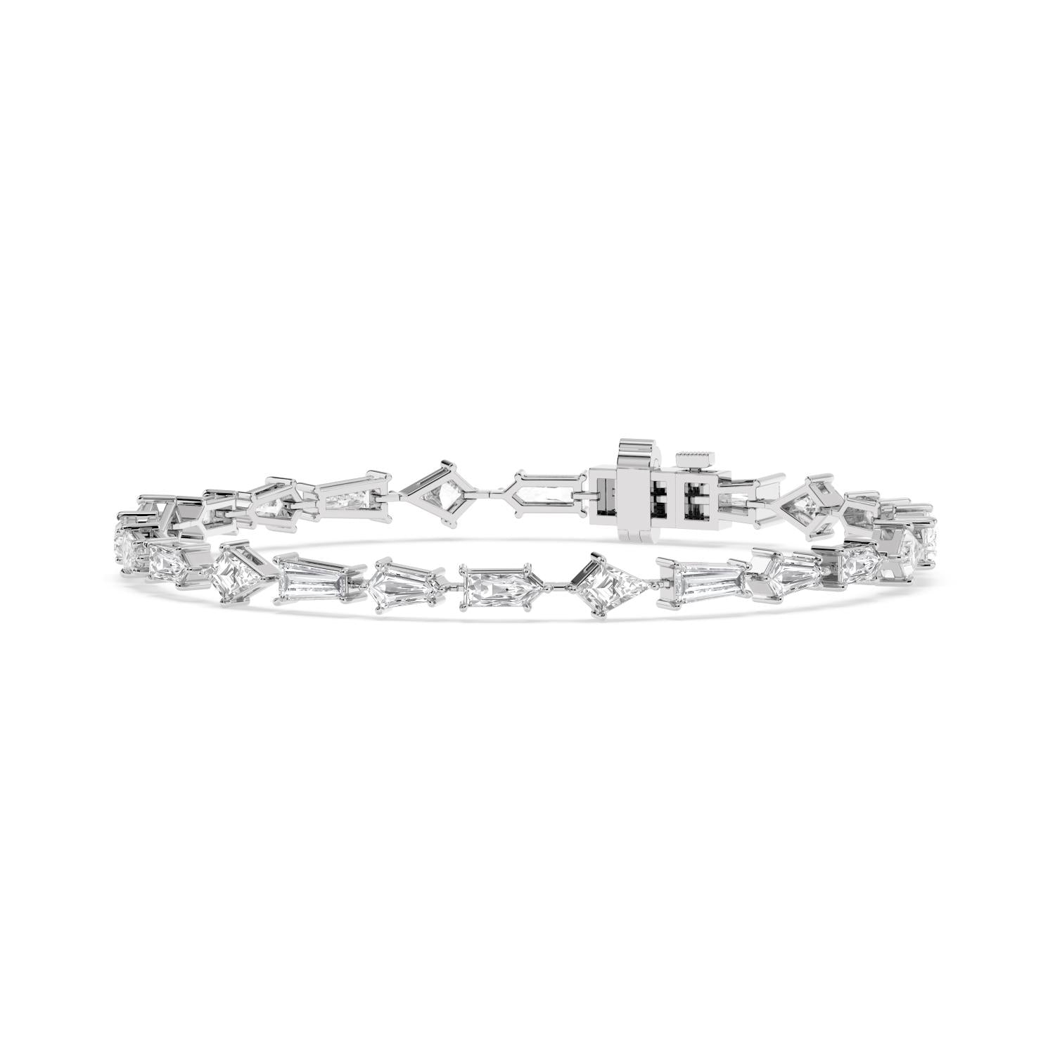 Splendore Mixed Bracelet - white gold - side/angle view