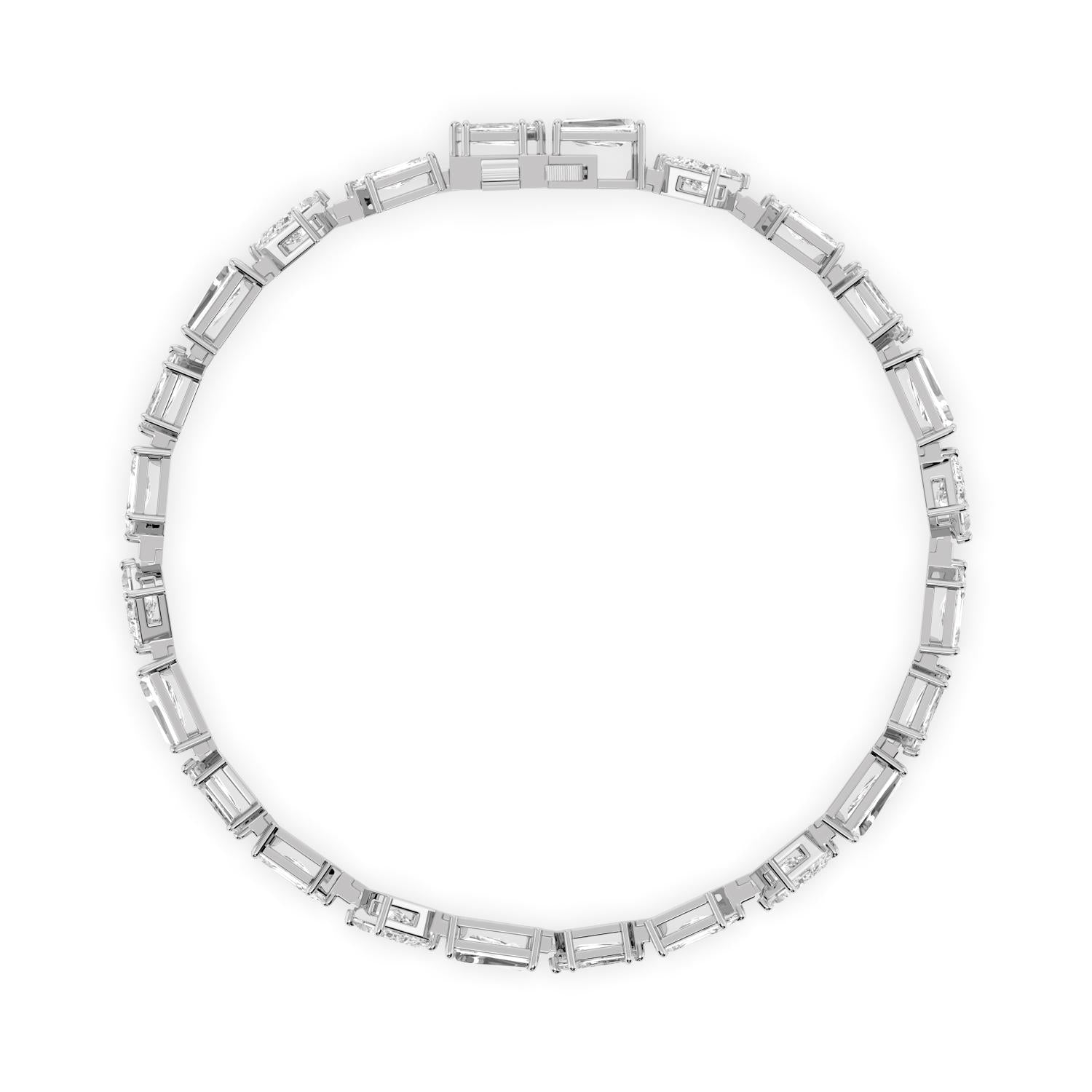 6.32ct Lab Diamond Bracelet in 9ct Gold - white gold product image 4