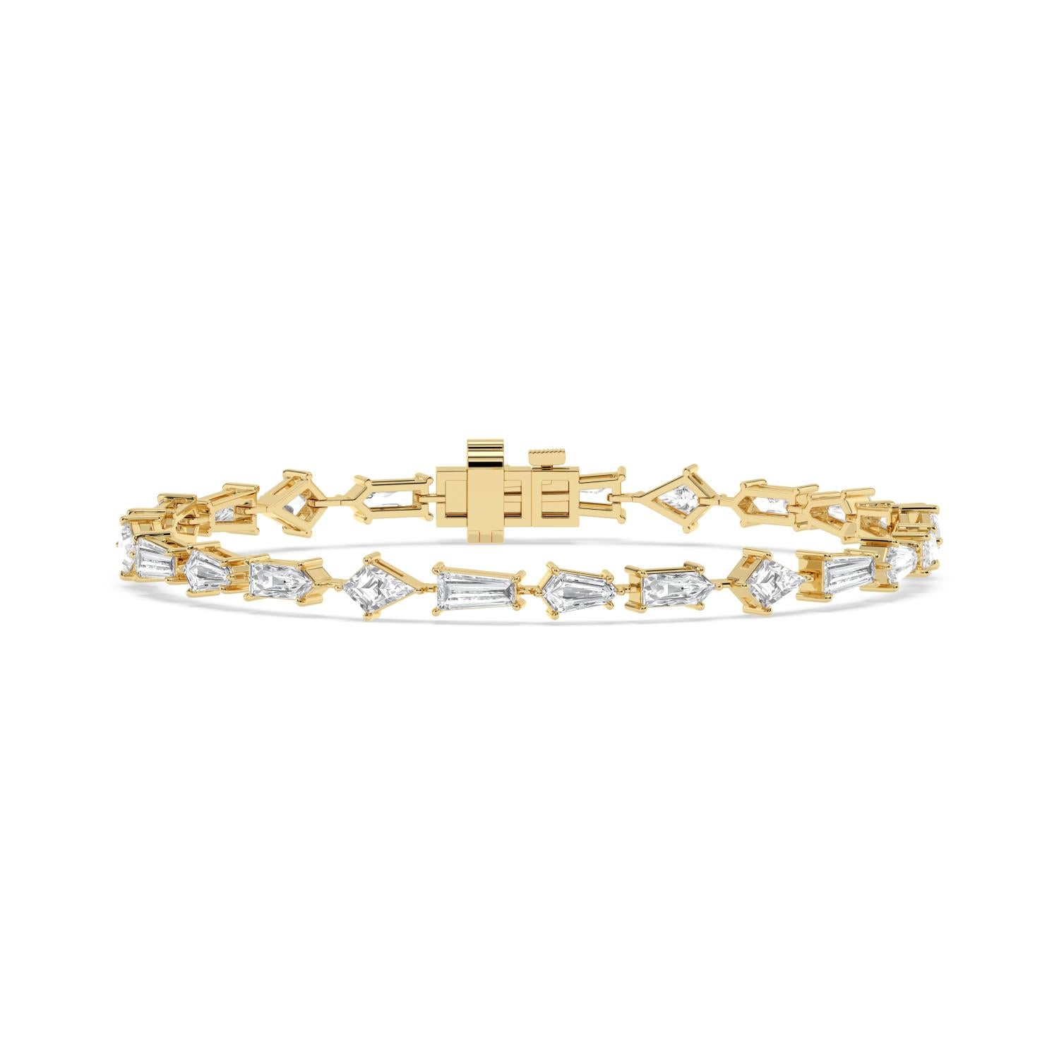 6.32ct Lab Diamond Bracelet in 9ct Yellow Gold - product image 1