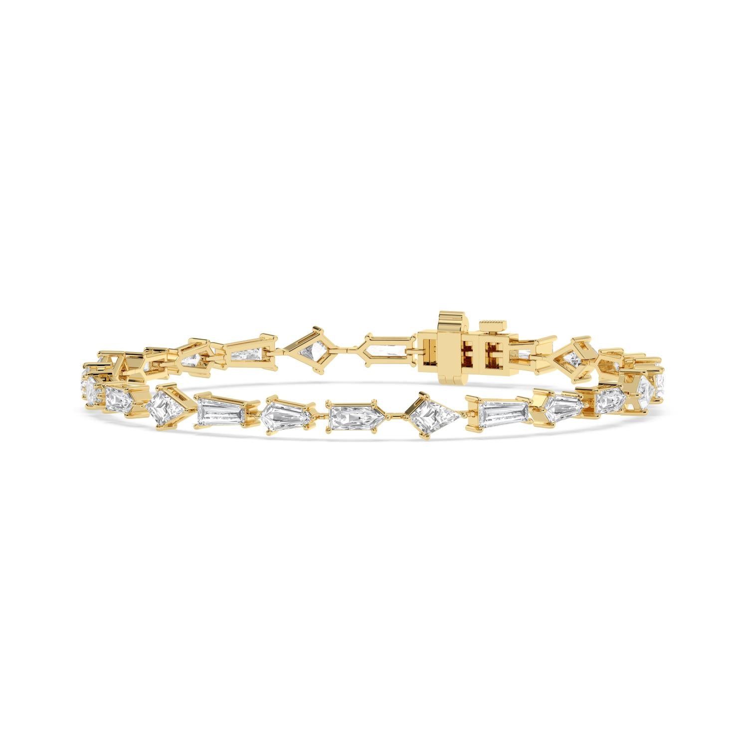 Splendore Mixed Bracelet - yellow gold - side/angle view
