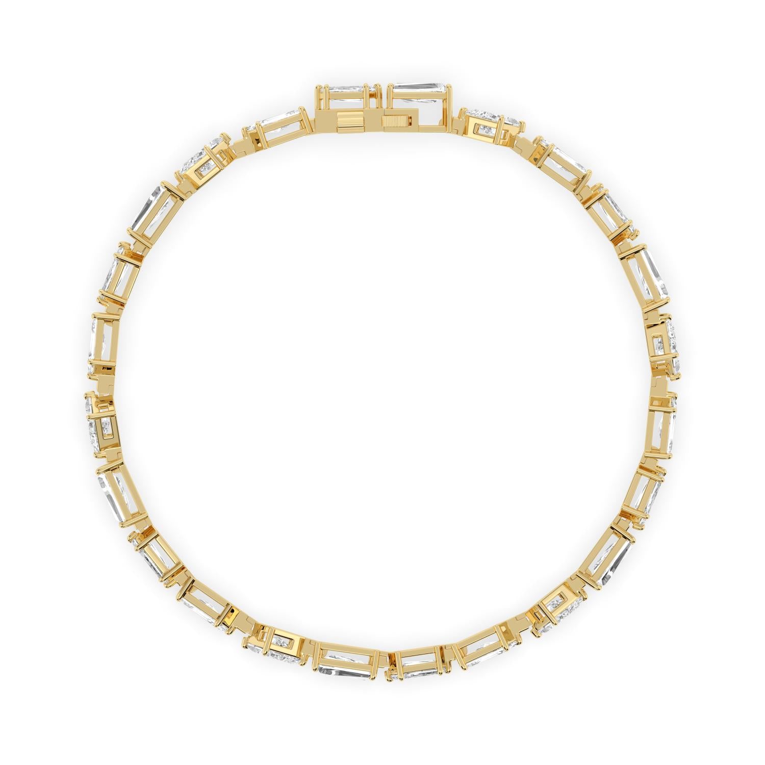 6.32ct Lab Diamond Bracelet in 9ct Gold - yellow gold product image 4