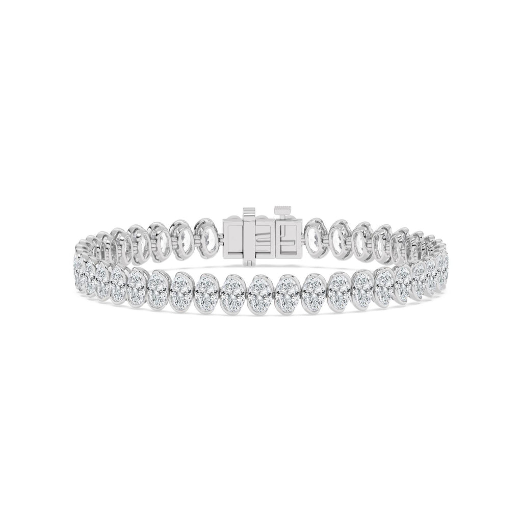 13.85ct Oval Lab Diamond Bracelet in 9ct Gold - white gold product image 1