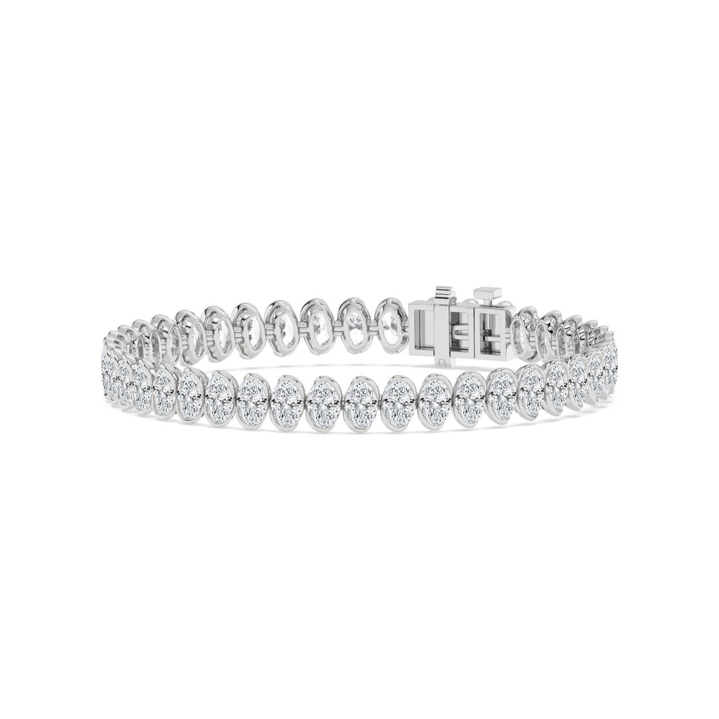 13.85ct Oval Lab Diamond Bracelet in 9ct Gold - white gold product image 3