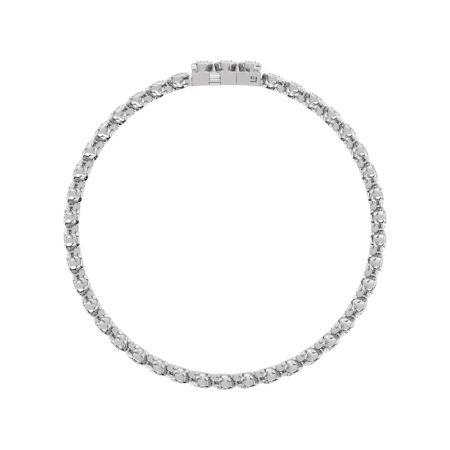 13.85ct Oval Lab Diamond Bracelet in 9ct Gold - white gold product image 4