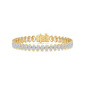 13.85ct Oval Lab Diamond Bracelet in 9ct Yellow Gold - image 1