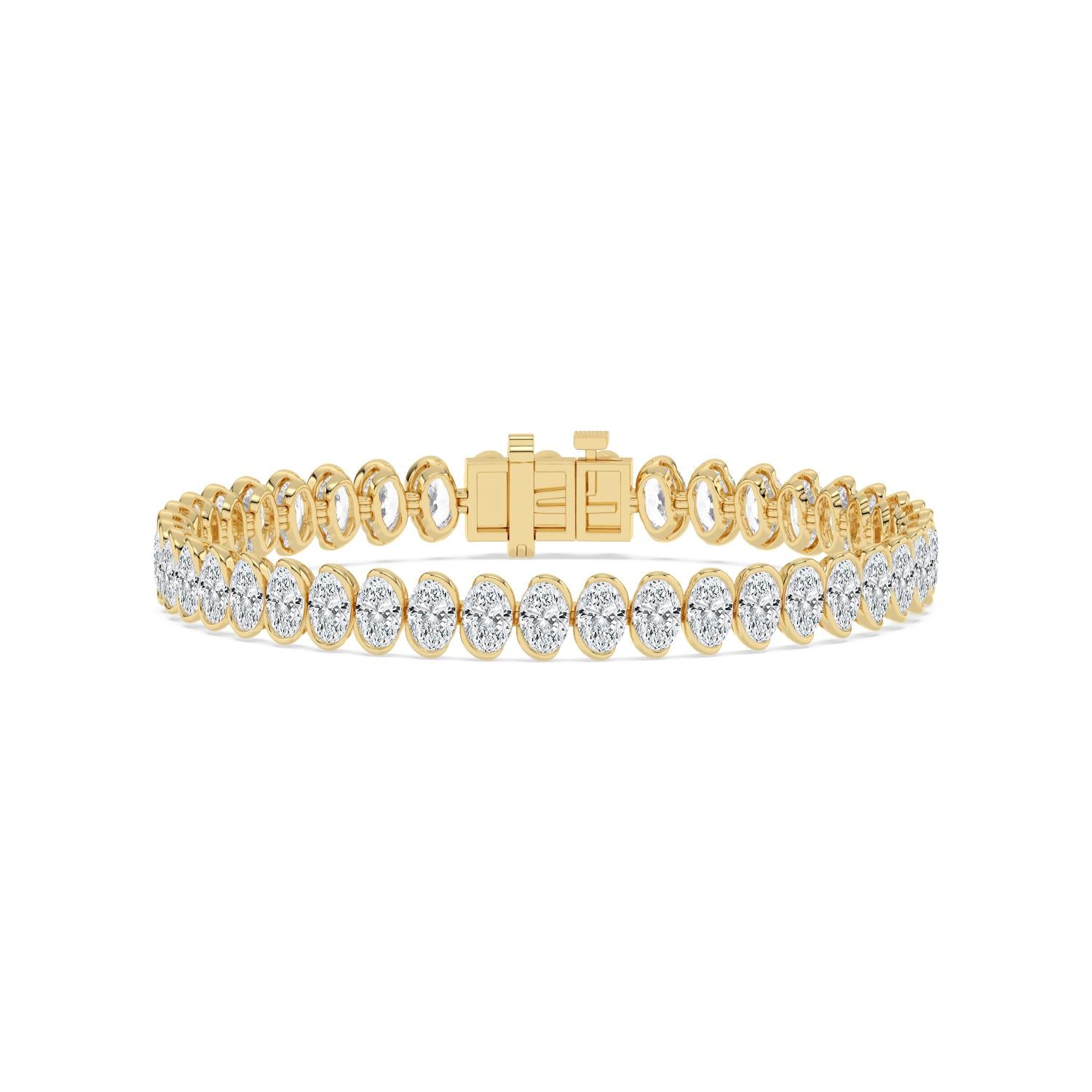 13.85ct Oval Lab Diamond Bracelet in 9ct Yellow Gold - image 1