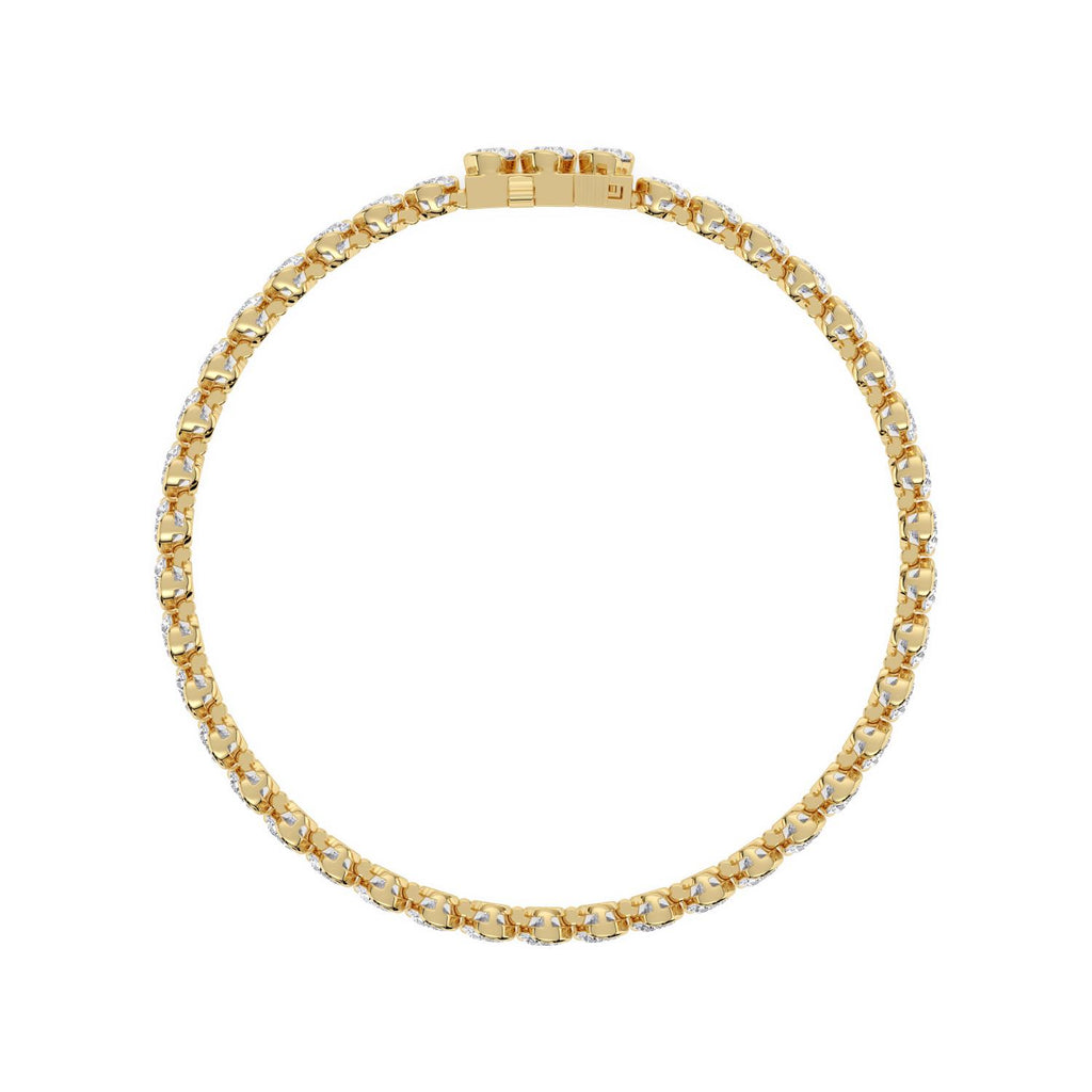 13.85ct Oval Lab Diamond Bracelet in 9ct Gold - yellow gold product image 4