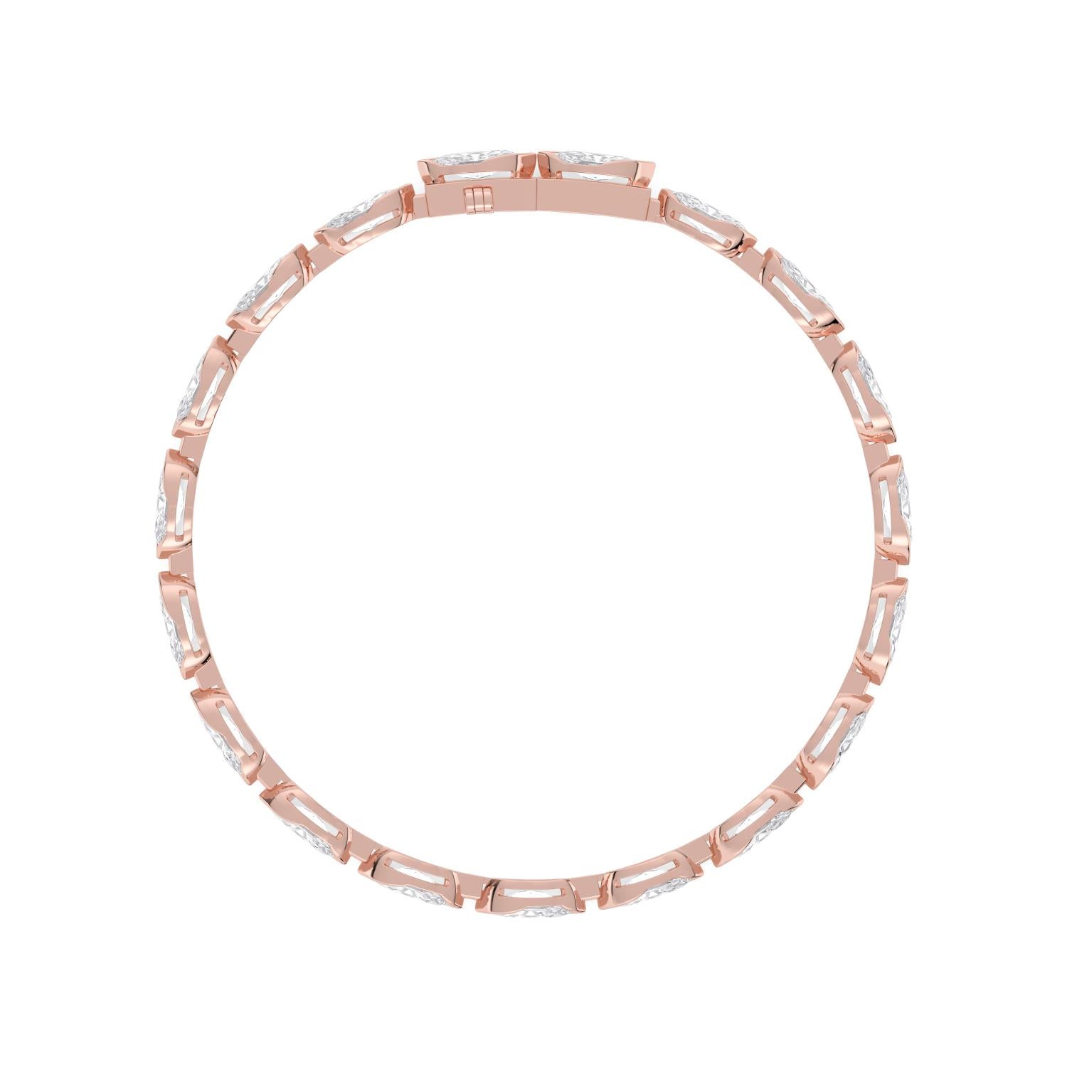6.08ct Lab Diamond Bracelet - rose gold product image 4