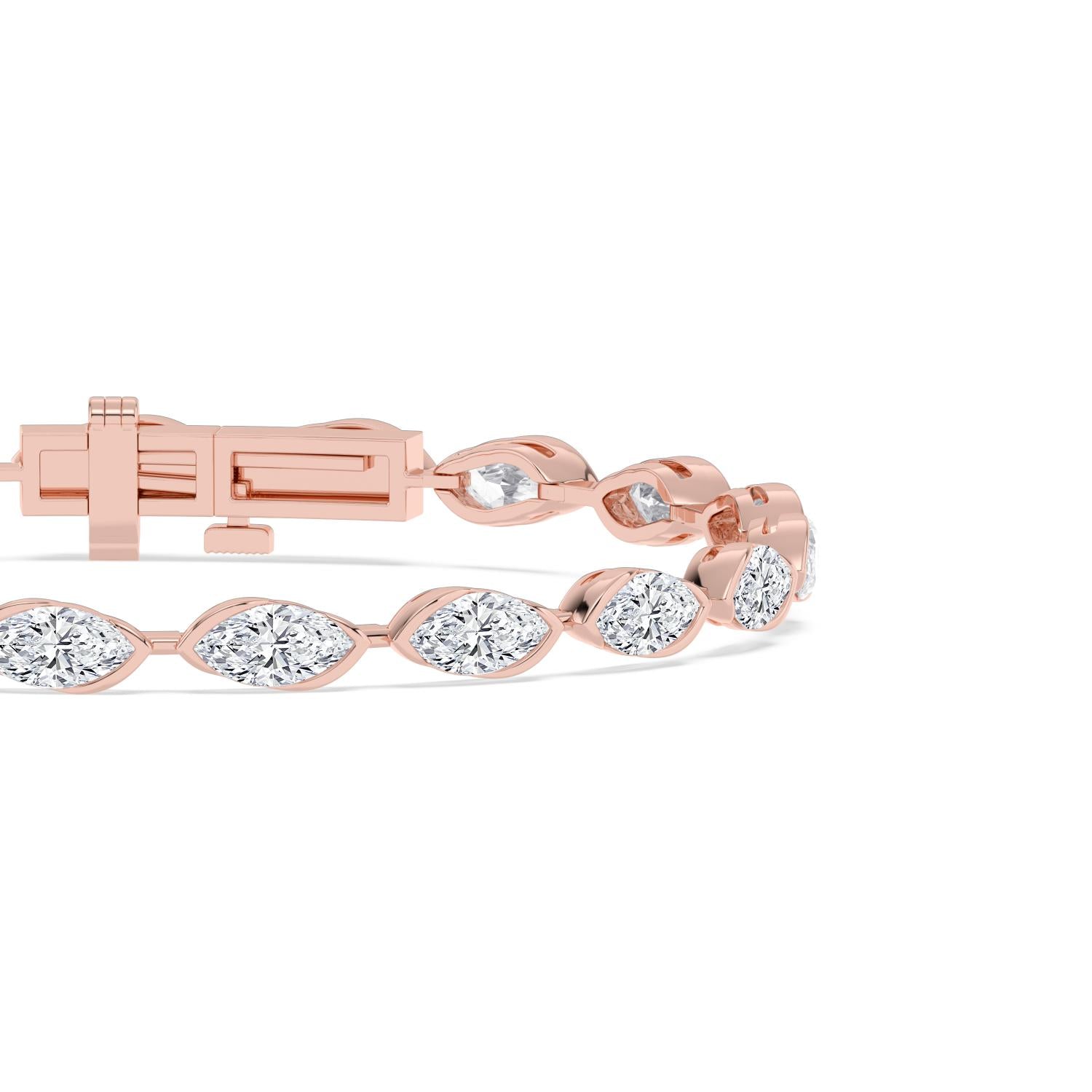6.08ct Lab Diamond Bracelet - rose gold product image 5