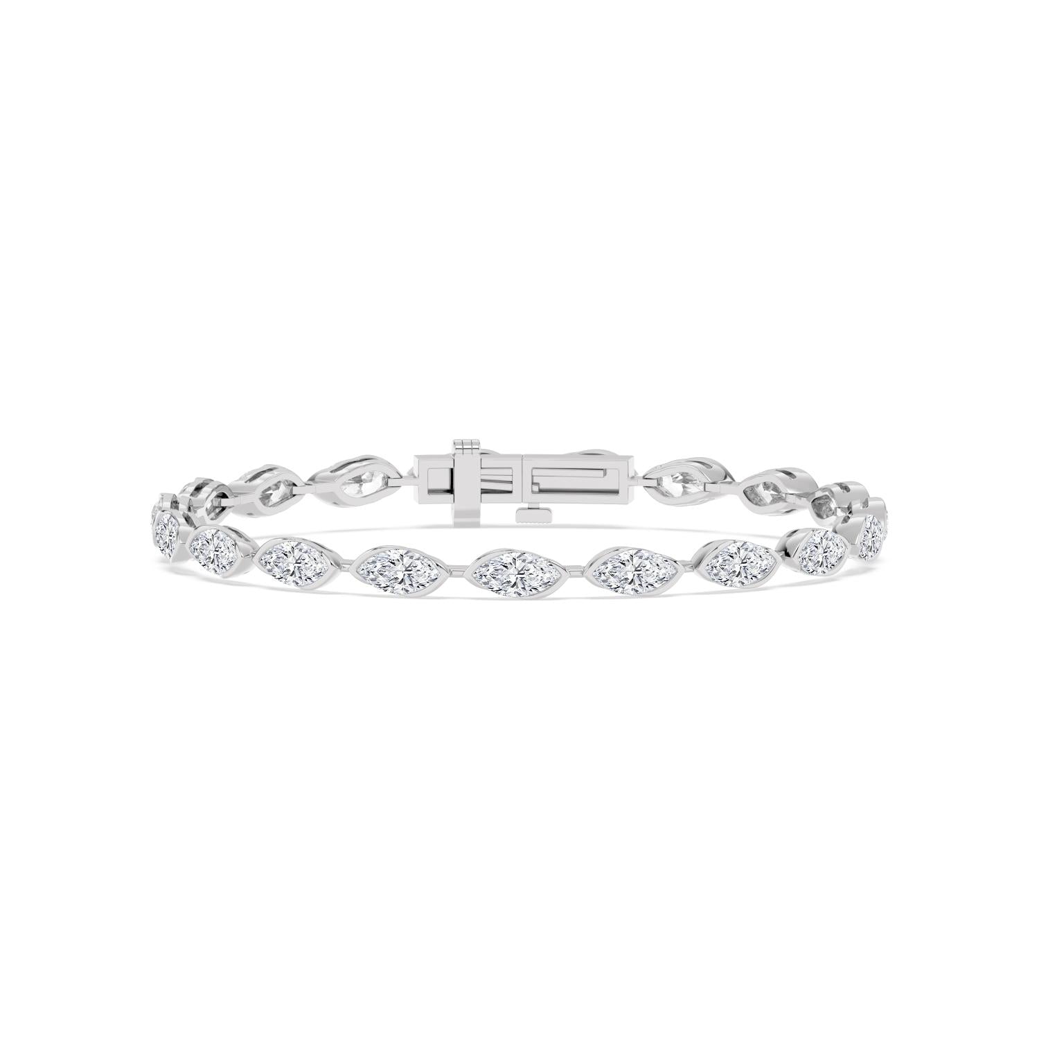 6.08ct Lab Diamond Bracelet - white gold product image 1