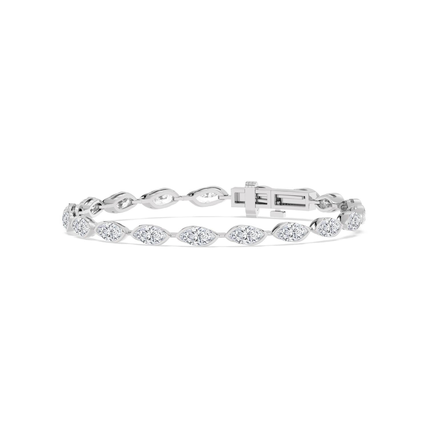 6.08ct Lab Diamond Bracelet - white gold product image 3