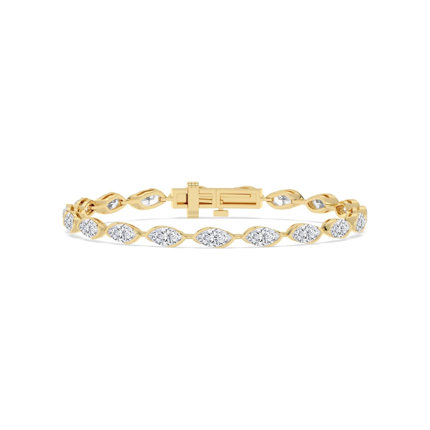 6.08ct Lab Diamond Bracelet in Yellow Gold - product image 1