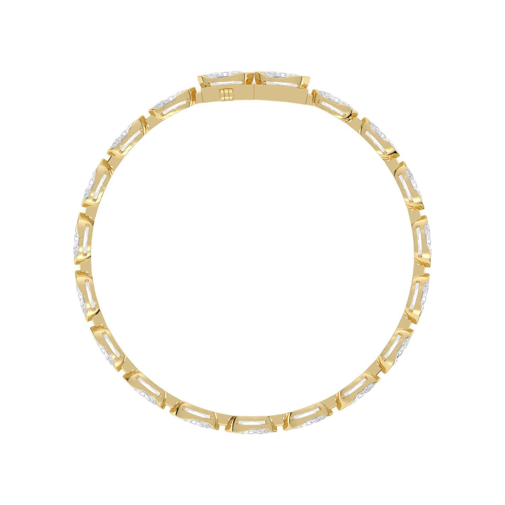6.08ct Lab Diamond Bracelet - yellow gold product image 4