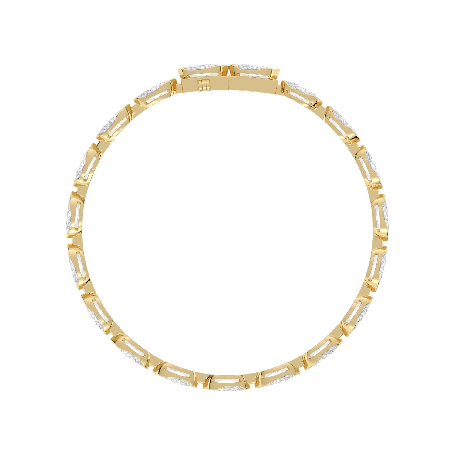 6.08ct Lab Diamond Bracelet - yellow gold product image 4