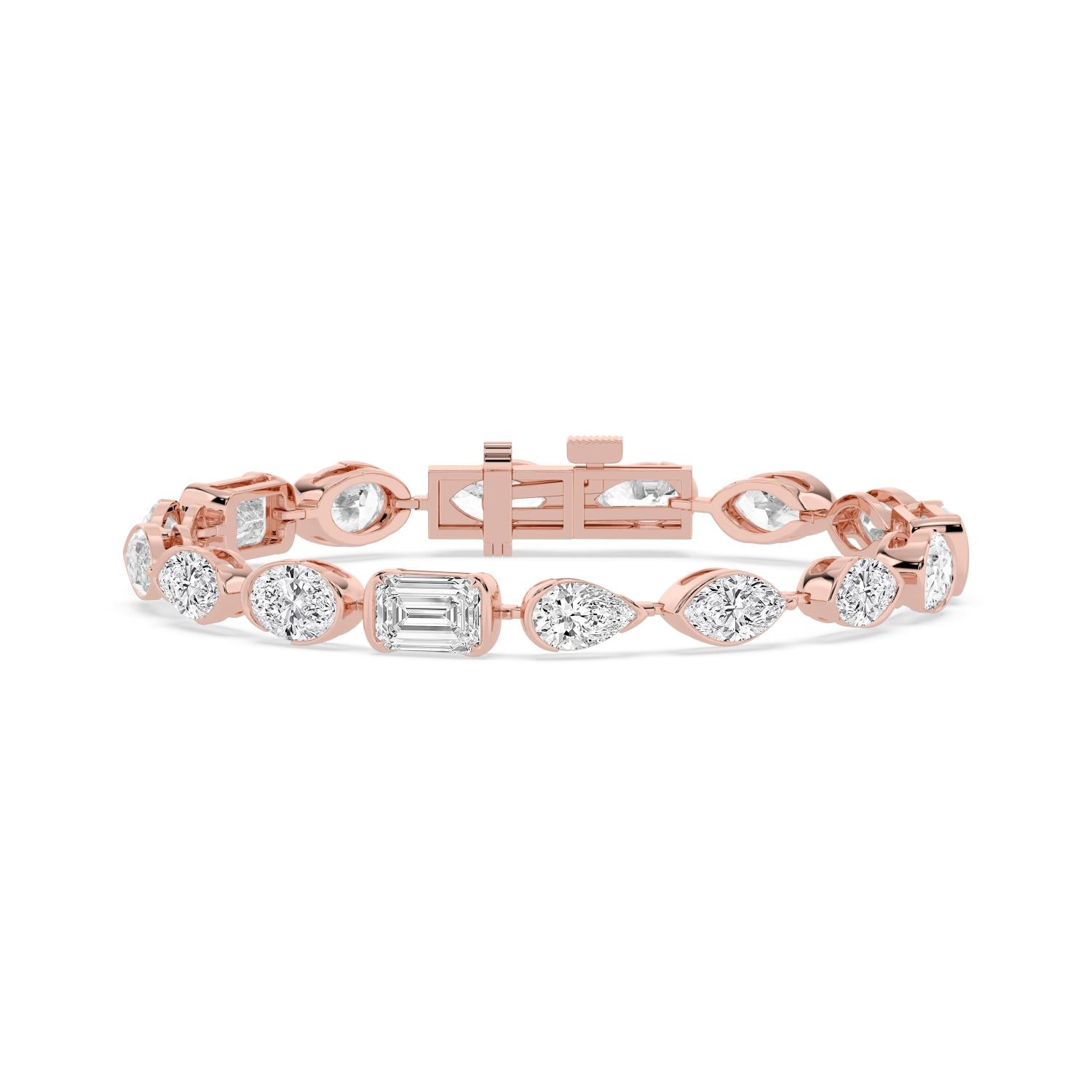 16.50ct Lab Diamond Bracelet - rose gold product image 1