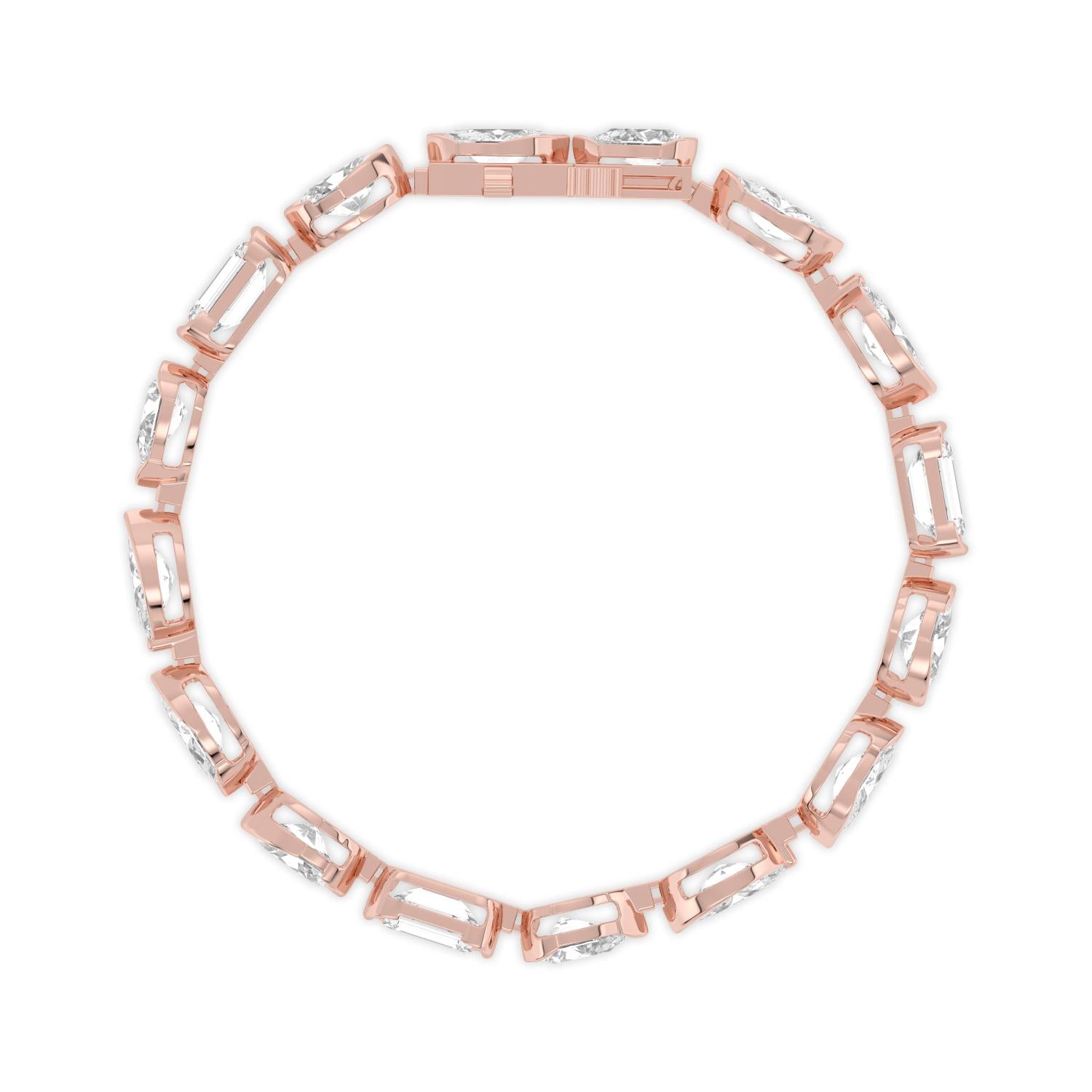 16.50ct Lab Diamond Bracelet - rose gold product image 4