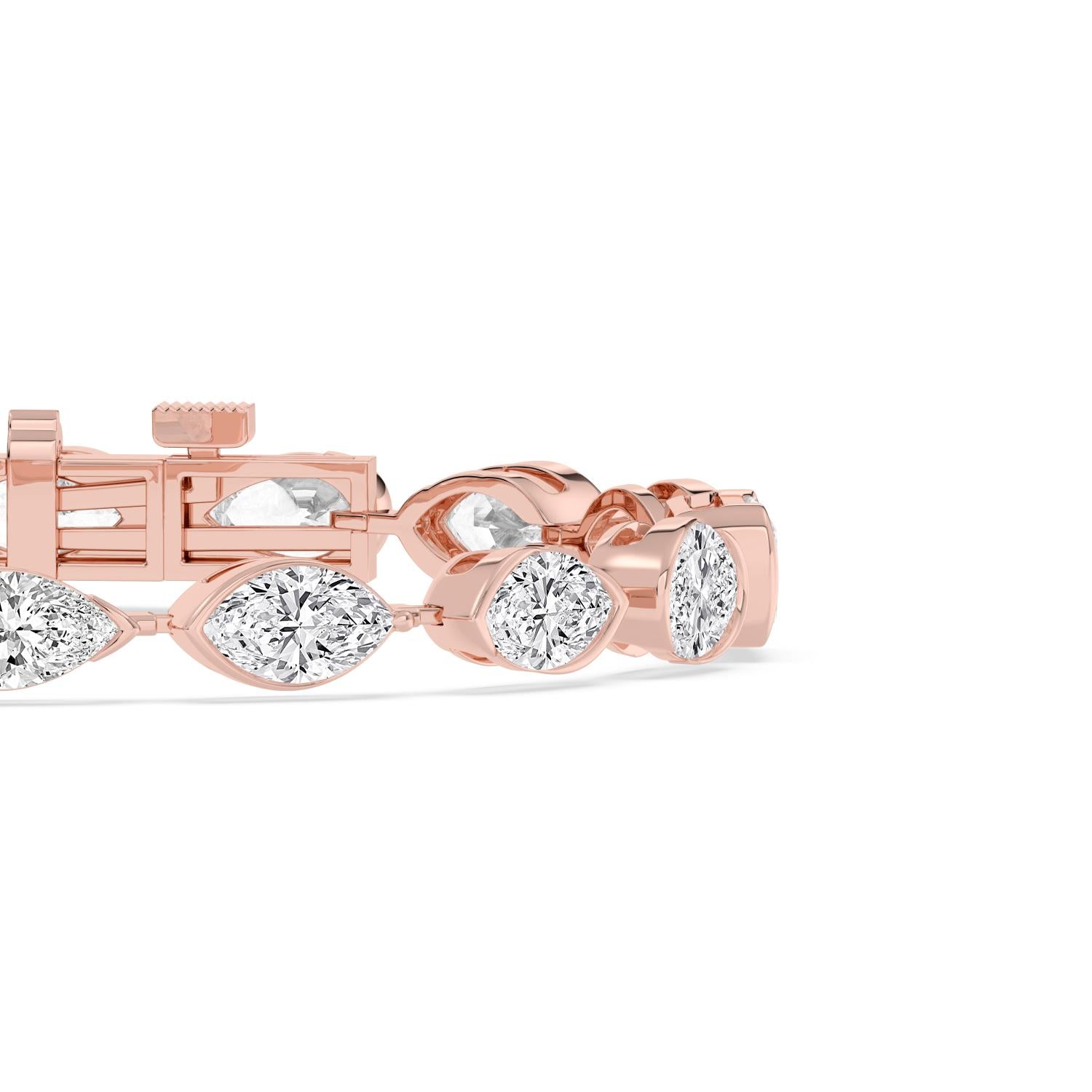 16.50ct Lab Diamond Bracelet - rose gold product image 5