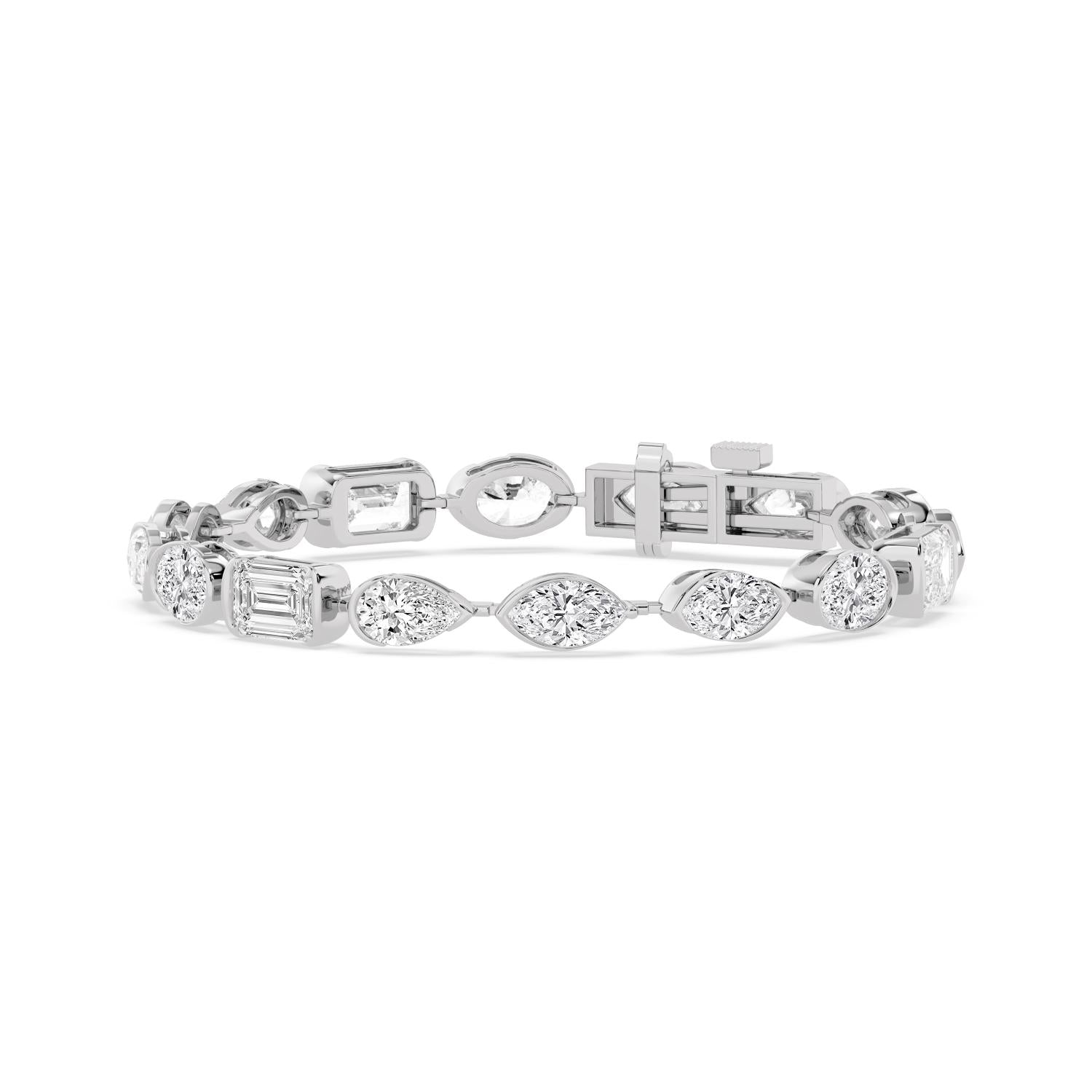 16.50ct Lab Diamond Bracelet - white gold product image 3